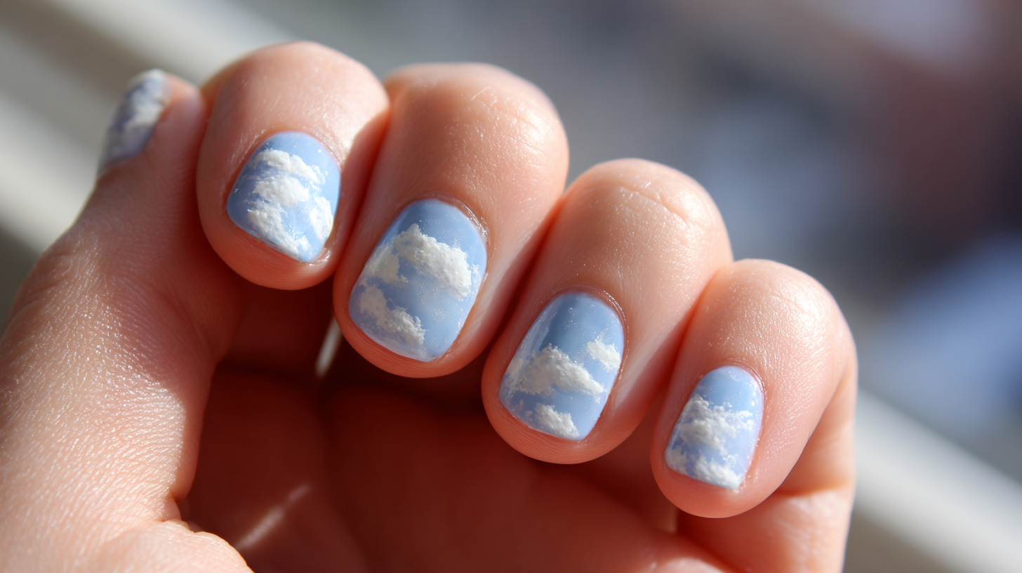 Cloud Nail Art