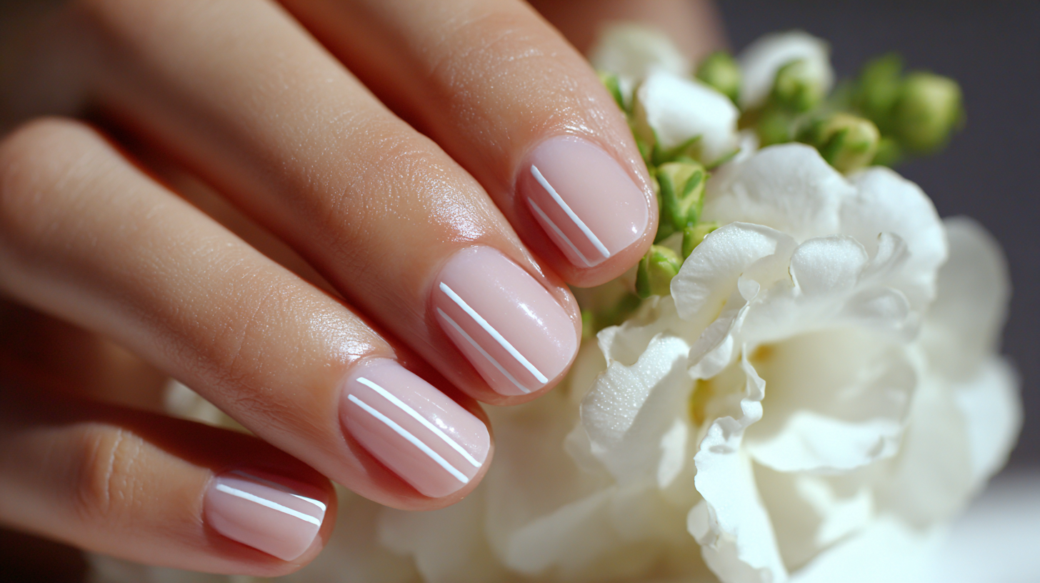 Milky Base with Fine White Lines